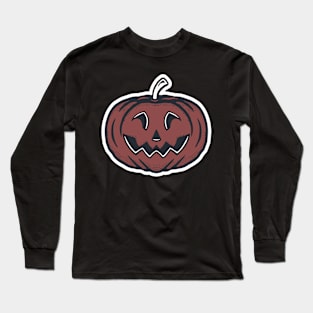 Funny Pumpkin Halloween Illustration Long Sleeve T-Shirt